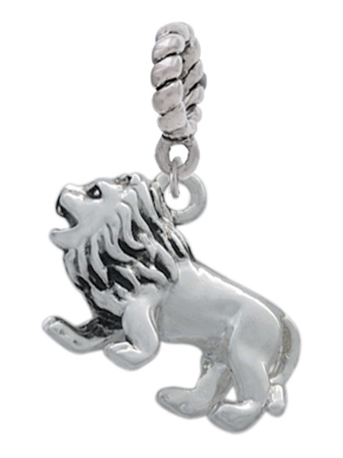3-D Lion Rope Charm Bead Dangle