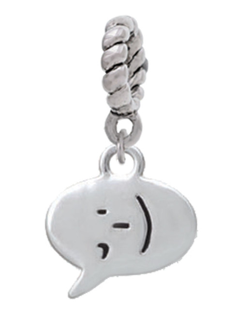 Emoticon :- ) - Winking - Rope Charm Bead Dangle