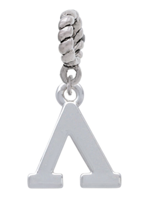 Large Greek Letter - Lambda - Rope Charm Bead Dangle