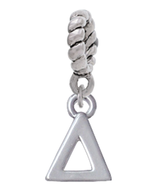 Small Greek Letter - Delta - Rope Charm Bead Dangle