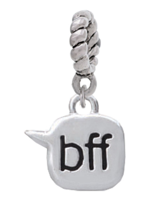 Text Chat - bff - Best Friends Forever - Rope Charm Bead Dangle