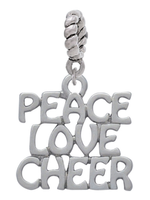 Peace Love Cheer Rope Charm Bead Dangle