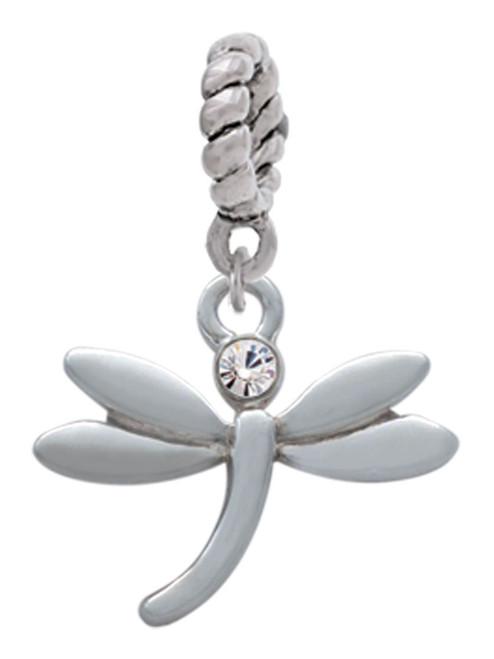 Small Dragonfly with Crystal Rope Charm Bead Dangle