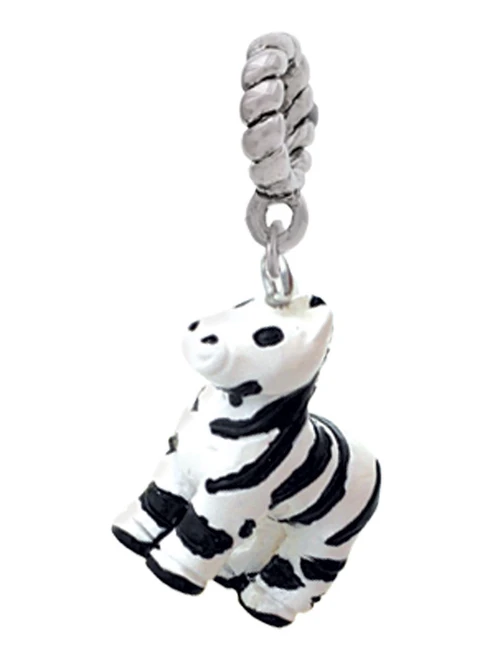 Resin Zebra Rope Charm Bead Dangle