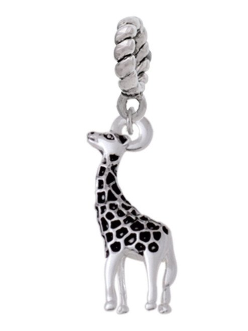 Antiqued Giraffe Rope Charm Bead Dangle