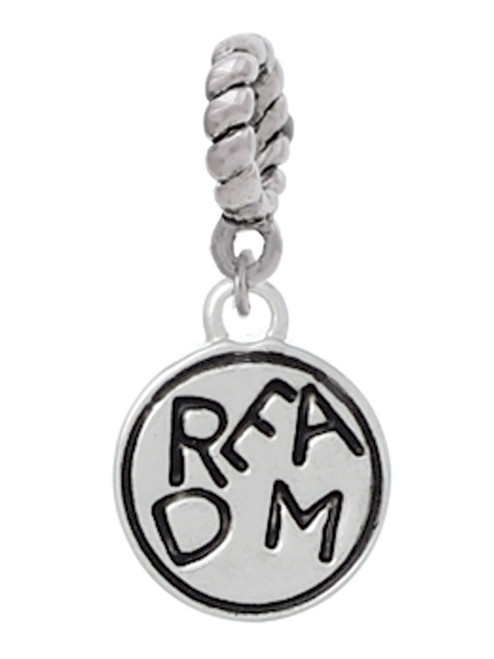 Dream in Circle Rope Charm Bead Dangle