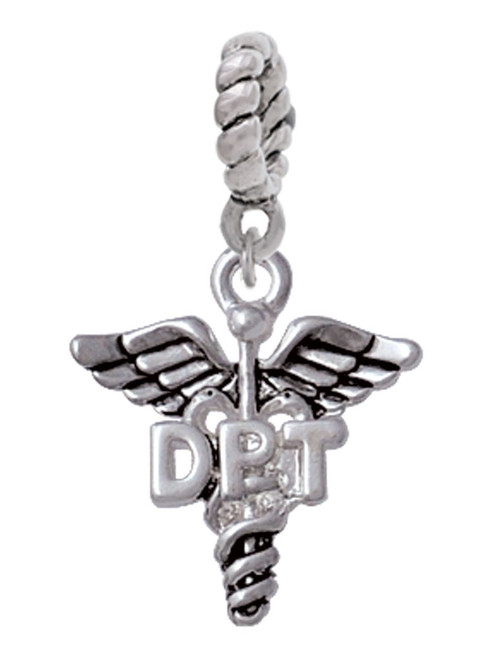 Caduceus - DPT Rope Charm Bead Dangle