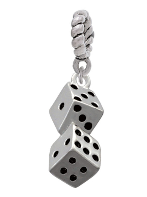 Pair of Dice Rope Charm Bead Dangle