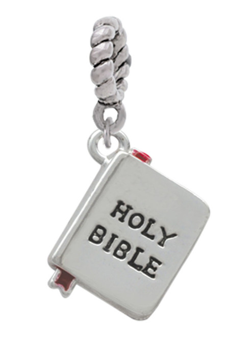 Bible with Cross Rope Charm Bead Dangle