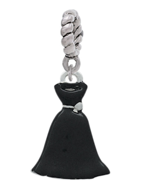 Black Dress Rope Charm Bead Dangle