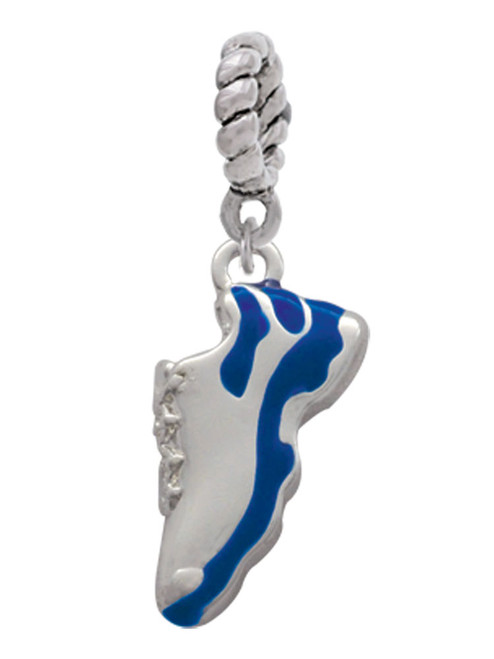 Blue Running Shoe Rope Charm Bead Dangle
