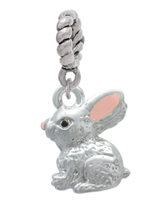 3-D Bunny Rope Charm Bead Dangle