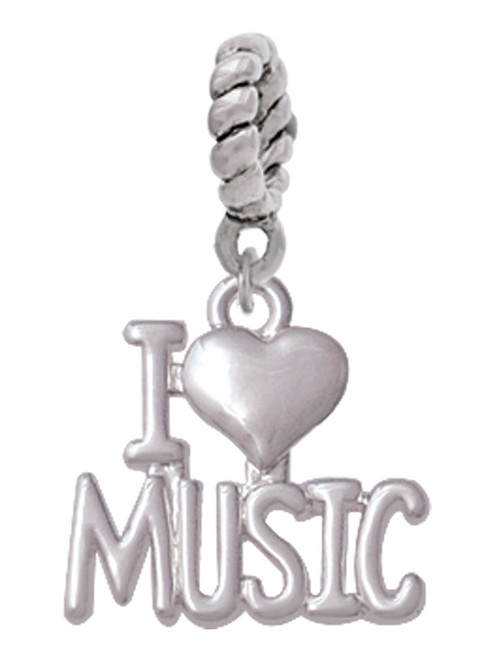 I 'Heart' Music Rope Charm Bead Dangle