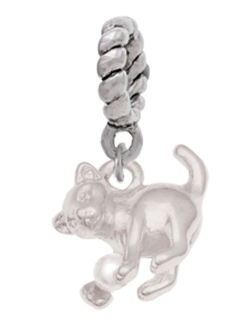 Cat with Yarn Rope Charm Bead Dangle