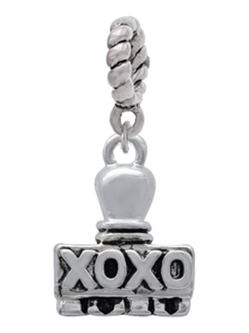XOXO Stamp Rope Charm Bead Dangle
