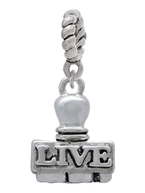 LIVE Stamp Rope Charm Bead Dangle