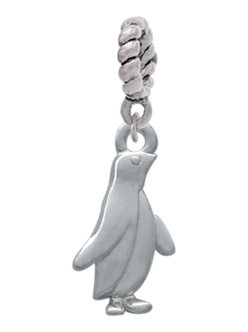 2-D Penguin Rope Charm Bead Dangle