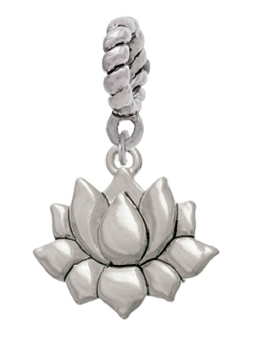 Small Lotus Flower Rope Charm Bead Dangle