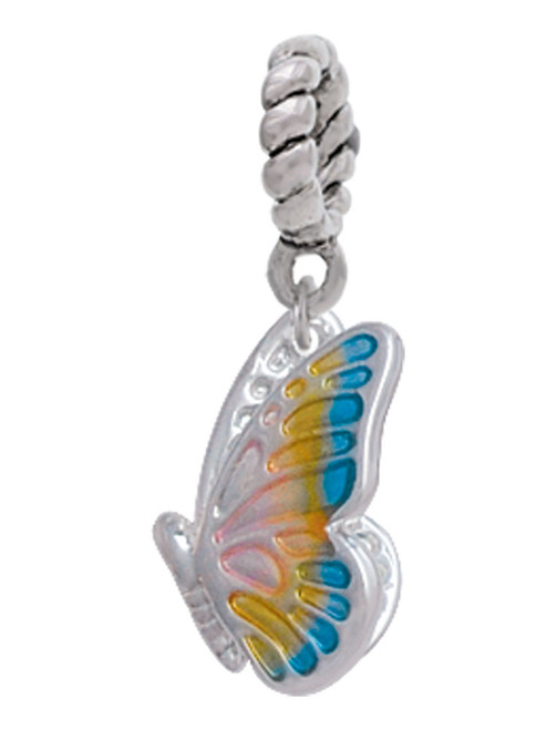 Translucent Pastel Flying Butterfly Rope Charm Bead Dangle