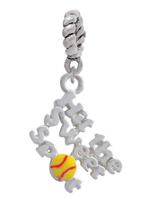 Hit the Sweet Spot with Yellow Softball Rope Charm Bead Dangle
