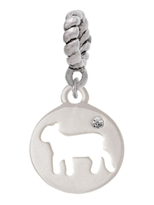Lamb Silhouette Rope Charm Bead Dangle