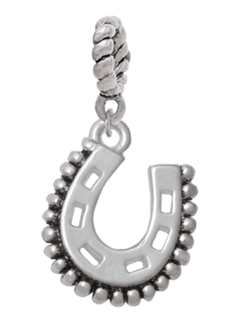 Beaded Horseshoe Rope Charm Bead Dangle