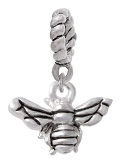 Small 3-D Bee Rope Charm Bead Dangle