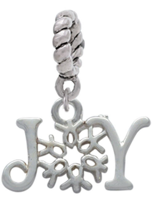 Joy with Snowflake Rope Charm Bead Dangle
