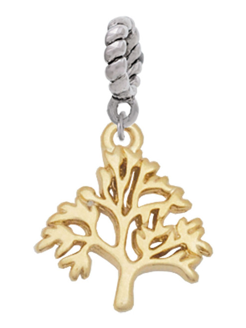Gold Tone Medium Tree of Life Rope Charm Bead Dangle