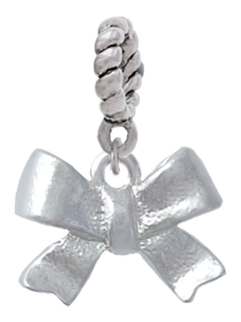 3-D Textured Bow Rope Charm Bead Dangle