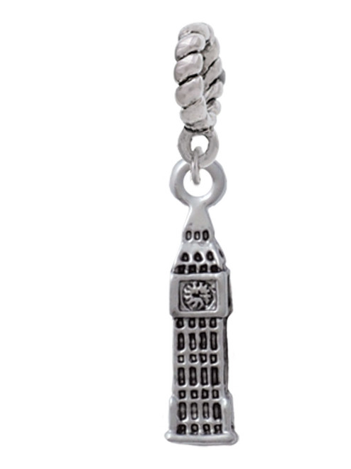 London's Big Ben Clock Tower Rope Charm Bead Dangle