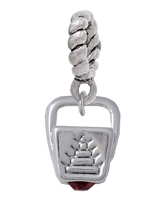 Chinese Take Out Box with Crystal Rope Charm Bead Dangle