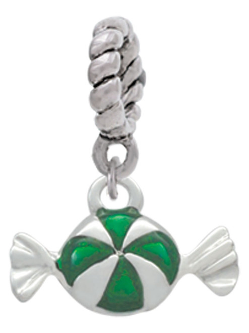 Green Peppermint Candy Rope Charm Bead Dangle