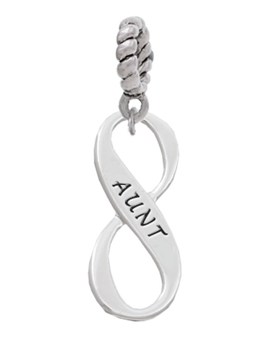 Aunt Infinity Sign Rope Charm Bead Dangle