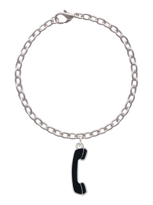 3 Merry Monkeys Enamel Telephone - Charm Bracelet