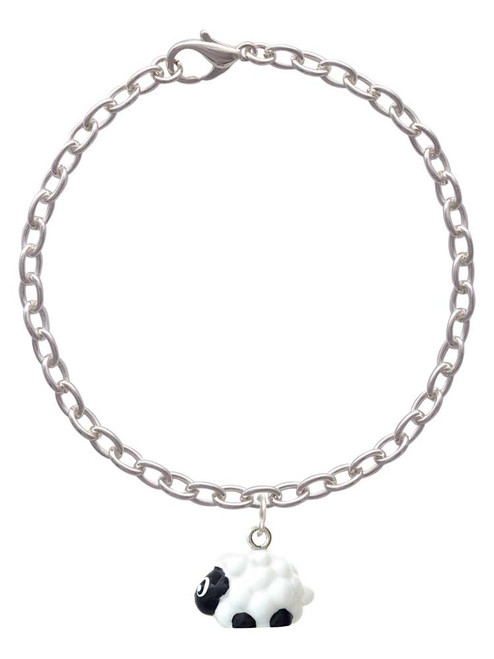 3 Merry Monkeys Resin White Lamb - Charm Bracelet