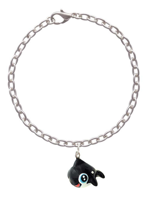 3 Merry Monkeys Resin Killer Whale - Charm Bracelet