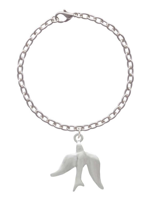3 Merry Monkeys Silvertone 3-D Dove - Charm Bracelet