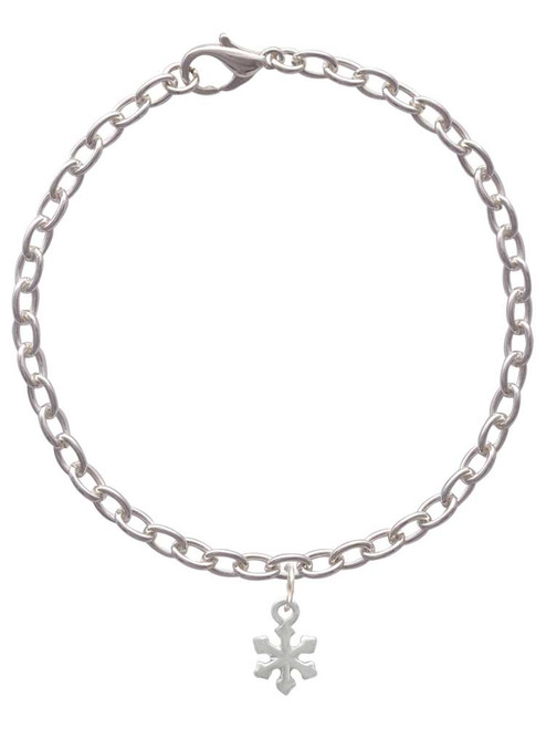 3 Merry Monkeys Silvertone Mini Snowflake - Charm Bracelet