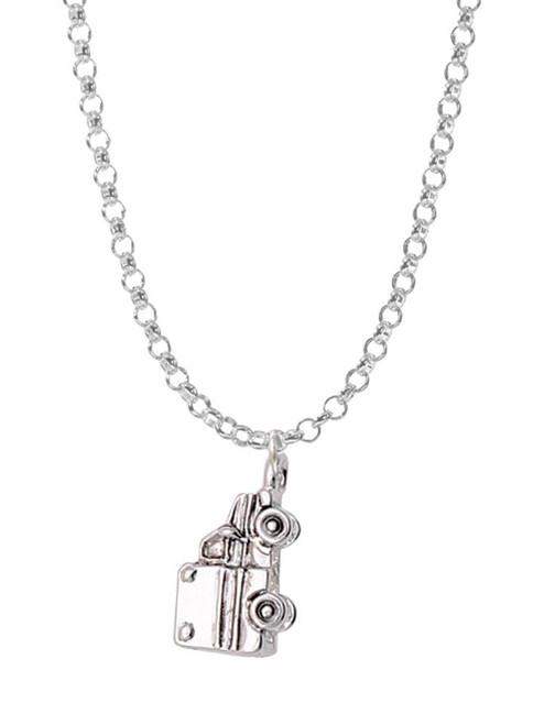 3 Merry Monkeys Silvertone 3-D Ambulance - Charm Necklace