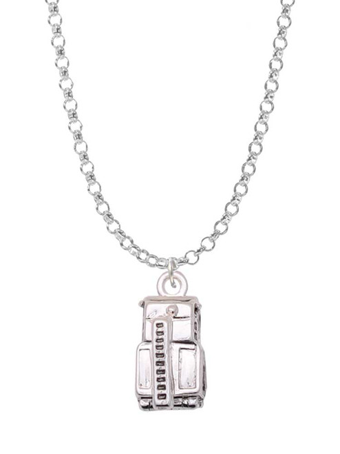 3 Merry Monkeys Silvertone 3-D Fire Engine - Charm Necklace