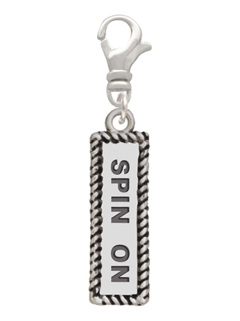 3 Merry Monkeys Silvertone Spin On - Clip on Charm