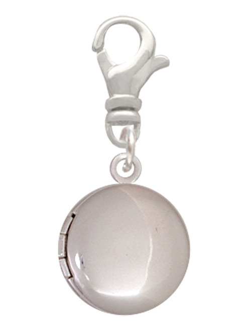 3 Merry Monkeys Silvertone 13.5mm Round Locket - Clip on Charm