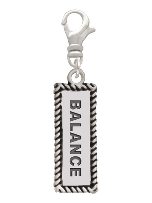 3 Merry Monkeys Silvertone Balance - Clip on Charm