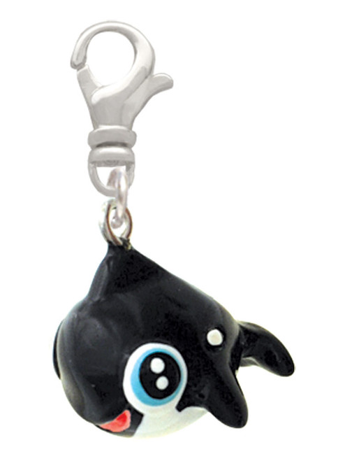 3 Merry Monkeys Resin Killer Whale - Clip on Charm