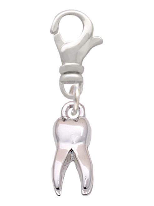 3 Merry Monkeys Silvertone 3-D Tooth - Clip on Charm