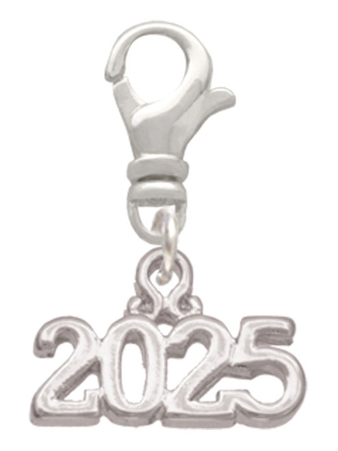 3 Merry Monkeys Silvertone Horizontal Year 2025 - Clip on Charm