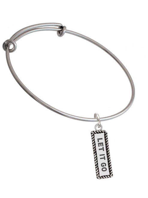 3 Merry Monkeys Silvertone Let It Go - Charm Bangle Bracelet