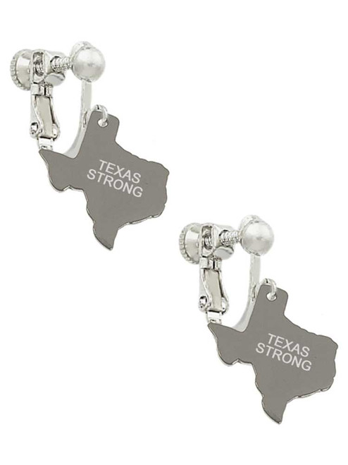 3 Merry Monkeys Stainless Steel Texas Strong - Clip On Earrings