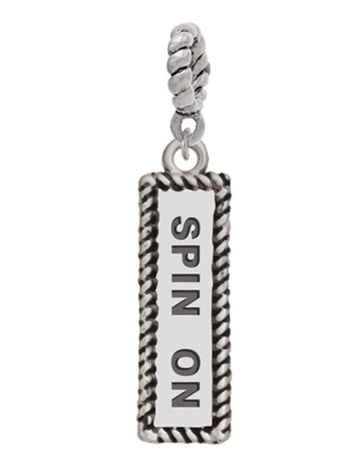 3 Merry Monkeys Silvertone Spin On - Rope Charm Bead Dangle